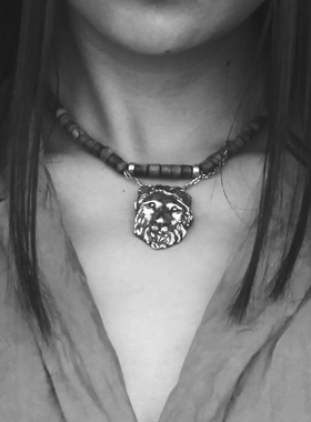 [狮子]雜粹设计原创黄花梨项链