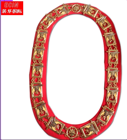 共济会美生会FreeMason肩章  烤漆立体肩章环 鲜红款