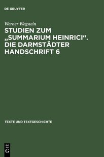 Zum Studien 预售 ... Heinrici. Die Summarium