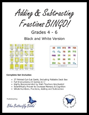 【预售】Adding & Subtracting Fractions Bingo! (Black & Wh