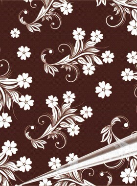 DIY朱古力巧克力转印纸/转写纸模具蛋糕围边食品烘焙用白色布纹花