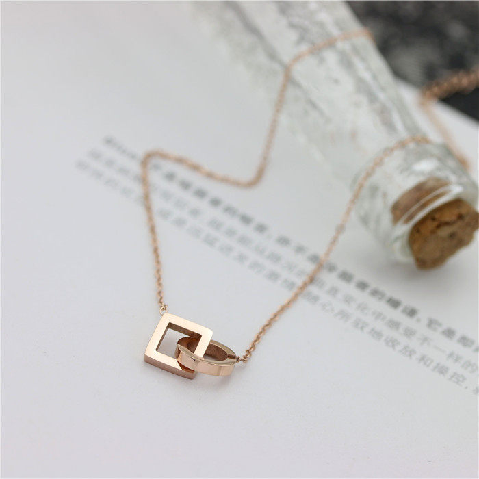 Rose Gold fade Titanium clavicle the republic of korea Fashion Network Simplicity ins Necklace Jewelry temperament have cash less than that is registered in the accountsin the Accessories/Fashion Jewelry, Necklace  category - from Buy2taobao.com to provide professional Taobao agent buy service