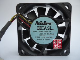 12V 6cm 12PS1 電產(chǎn) 01B 機(jī)箱風(fēng)扇 6015 D06R NIDEC 0.20A 電源