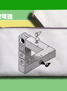 笔袋零钱手机包收纳袋子纪念碑谷艾达乌鸦人图腾暗夜手拿包