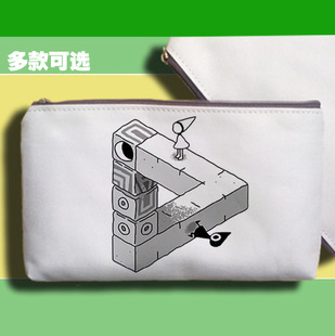 笔袋零钱手机包收纳袋子纪念碑谷艾达乌鸦人图腾暗夜手拿包