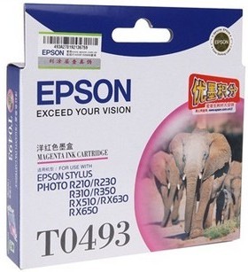 原装正品 爱普生T0493洋红色墨盒 epson RX510 R210 R310 RX230