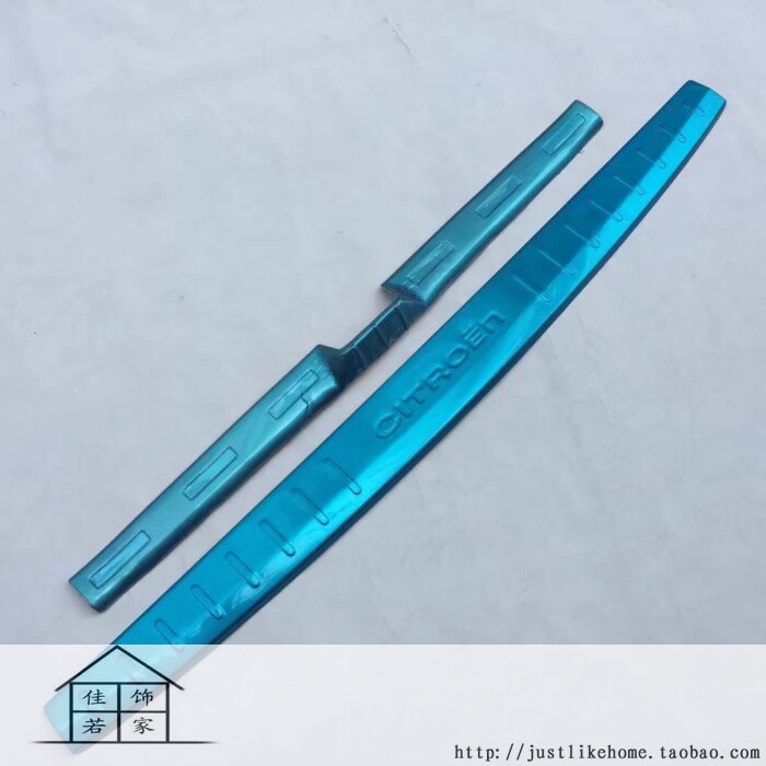 雪铁龙C5 专用不锈钢拉丝内外后护板 尾箱门槛条防护板后杠踏板贴