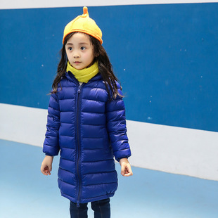 反季清仓冬季新款儿童装羽绒服中长款女童男童连帽轻薄款宝宝羽绒