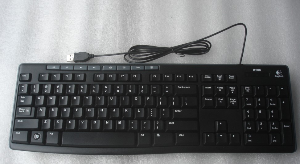 logitech全新多媒体usb有线键盘