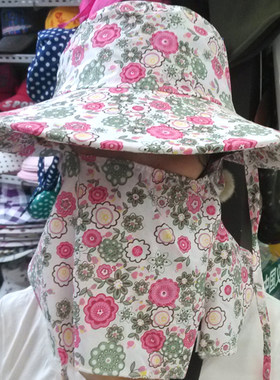 防风遮脸户外采茶太阳帽子夏天惠