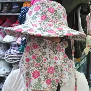 防风春夏遮阳防晒遮脸太阳帽子女夏天惠安帽户外骑车帽采茶工作帽