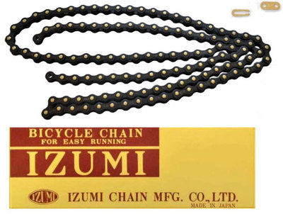 @BIKE FIXED GEAR 日本IZUMI 高强度单速车链 特别款 黑金钉 现货