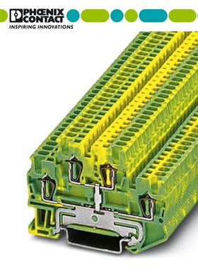 正品德国菲尼克斯STTB2.5-PE 双层端子3036026 弹压式接地端子