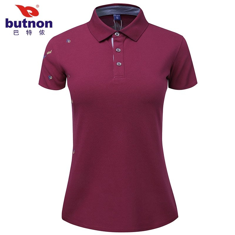 Polo sport femme BUTNON PW-W6108 en coton - Ref 552707 Image 1