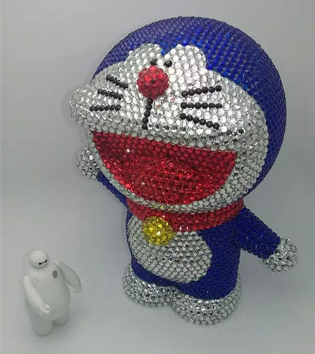 手工DIY粘钻叮当猫摆件机器猫