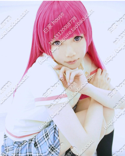 美妙旋律Puripara 北条索菲COS假发 1米玫红色长直发 高温丝假发