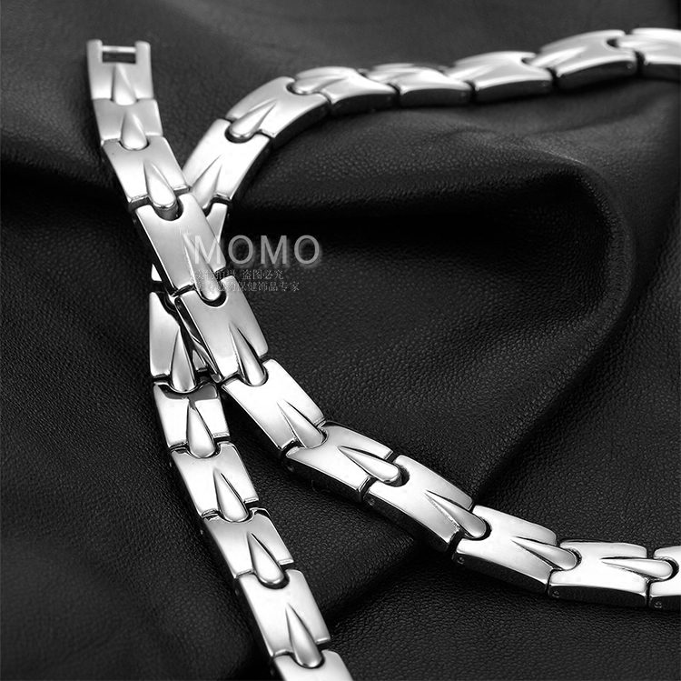 JAPAN ORIGINAL MOMO GENUINE ANTI-RADIATION ANTI-FATIGUE COLLAR PURE GERMANIUM TITANIUM MAGNETIC THERAPY CERVICAL SPINE BLOOD PRESSURE HEALTH CARE NECKLACE