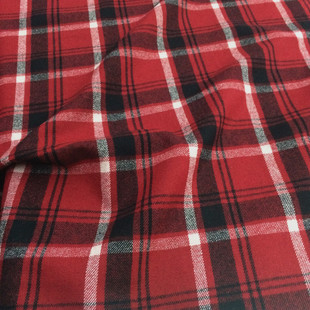 英伦学院香家风依恋红黑白格毛呢制衣面料大衣布料 DIY服装布匹