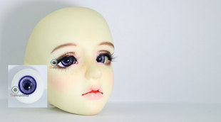 BJD.SD.JP 娃娃玻璃眼珠珠新款天空黑纹(HE系列全)3分4分6分