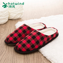 Hot ladies Plaid home in baotou, comfortable flat slippers, indoor slippers plush warm 67H5932