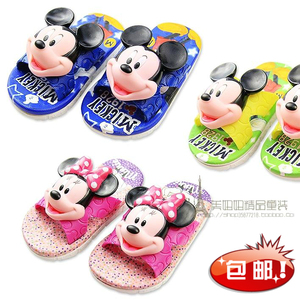 清仓春夏迪士尼disney立体米奇米妮防滑凉拖鞋男童女童宝宝凉鞋