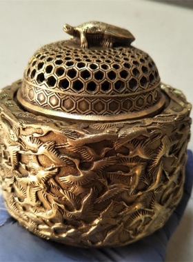 包邮仿古风熏炉长尾龟香薰仙鹤