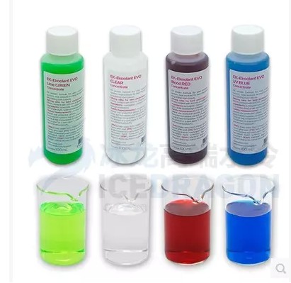 5皇冠 ek 浓缩液 水冷液 100ml 兑1000ml 蓝 红 绿 透明 4色