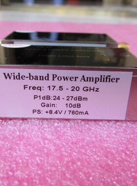 美国进口 17.5-20GHz 24-27dBm SMA 射频微波中功率放大器
