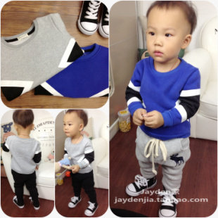 个性风圆领套头抓绒休闲长袖卫衣