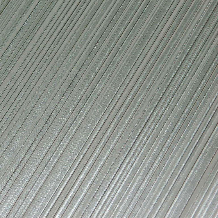 特色客厅银灰色 金属银色拉丝竖纹壁纸 现代北欧工业风可寄小样