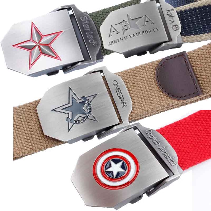 男女通用合金扣帆布腰带