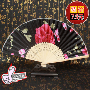 日本工艺礼品女扇 2015年日式 绢扇 中国风扇了女式 小巧扇子 折扇