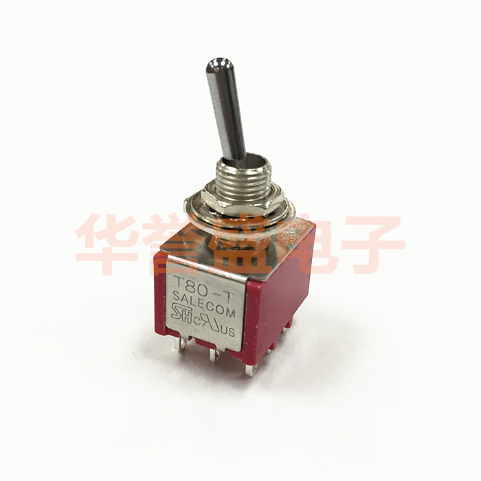 台湾兴瀚 SH salecom 摇头钮子开关T80-T T8301-SEBQ 进口 9脚2档