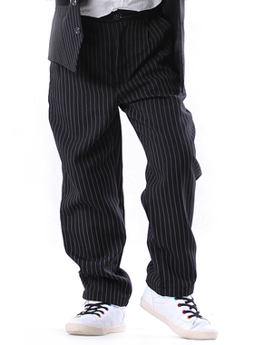 少年儿童街舞条纹西裤POPPING/LOCKING震感舞锁舞裤子西裤演出服