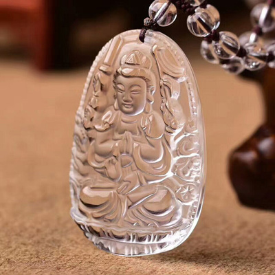 促销鼠守护神白水晶千手观音吊坠