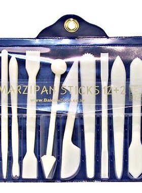 韩国烘培马司板翻糖雕刻工具 杏仁膏工具14件套 Marzipan sticks