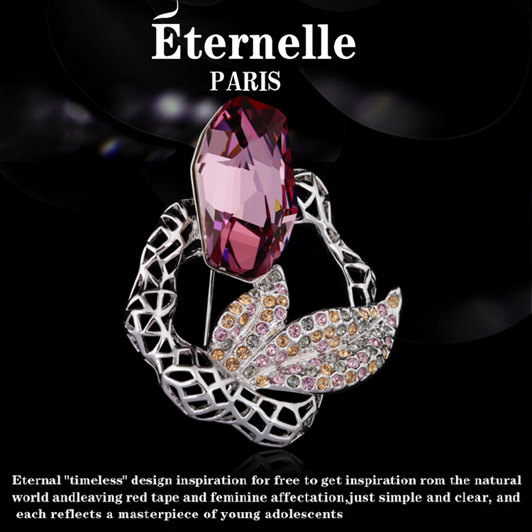 Broche femme ETERNELLE en cristal autrichien - Ref 1172082 Image 1