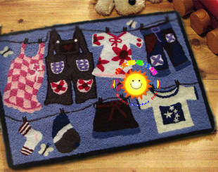 aa段段绣/毛线绣/地毯/绒绣/钩针 坐垫/挂画/挂毯 晒衣服(2件包邮