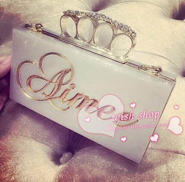 个性名字定制blingblingsister同款闺蜜生日礼物晚宴链条水晶包