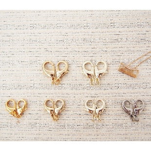 铜虾扣钩扣挂环连接扣包包改装 配件真金电镀金色包包扣高端包挂件