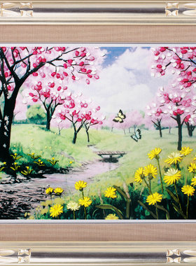 包邮新款3d彩印丝带绣花卉欧式