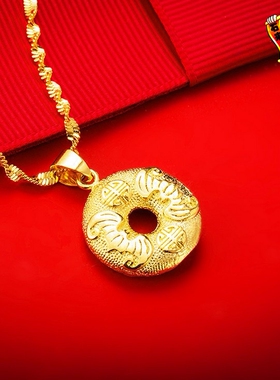 民族风镀金纯黄铜久不掉色吊坠