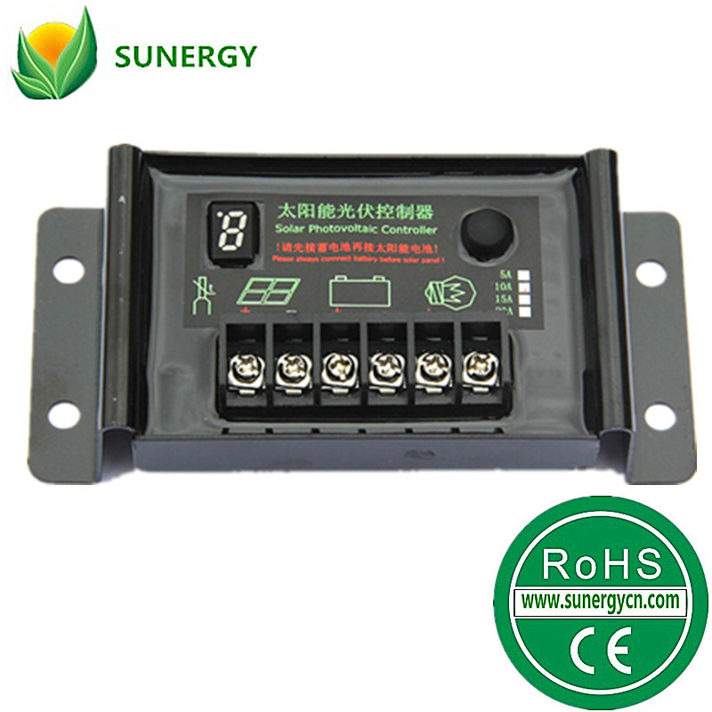 防水金属壳12V/24V10A太阳能控制器带数码管显示太阳能路灯控制器