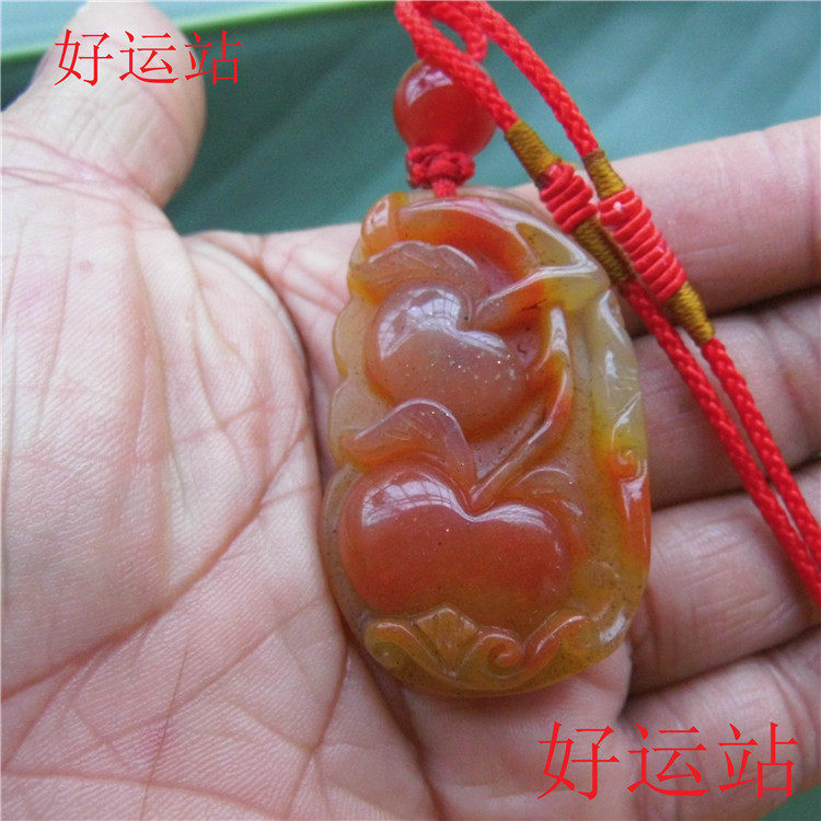 新款促销黄龙玉颈饰平平安安男女款吊坠手工玉石饰品挂件时尚玉佩