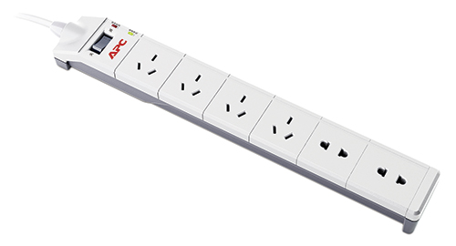 APC品牌P63-CN防雷插座 浪涌保护插座国标6位口2300W 10A全新正品