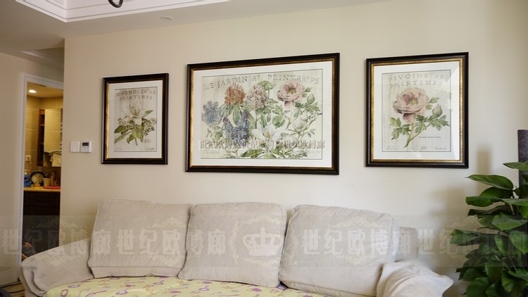授权纯进口画芯简美式乡村风格装饰画 晨曦的法国花园