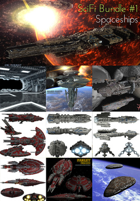 三维软件用 Scifi Pack 1 Spaceships模型(3M-160)