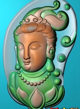 电脑雕刻图 精雕图 浮雕图 灰度图 JDP BMP 观音头15
