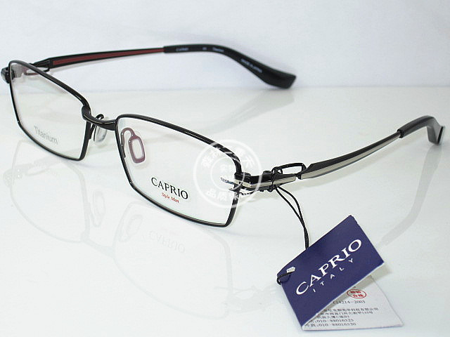 纯钛黑色超轻休闲风商务眼镜架