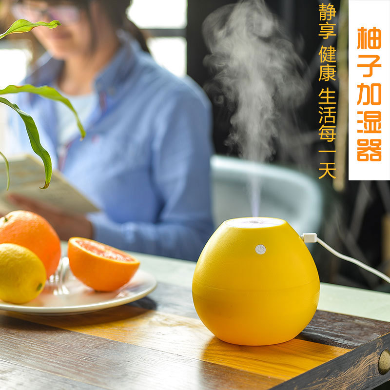 [简亿电器USB加湿器]柚子加湿器迷你家用静音卧室USB加湿月销量1件仅售38.5元